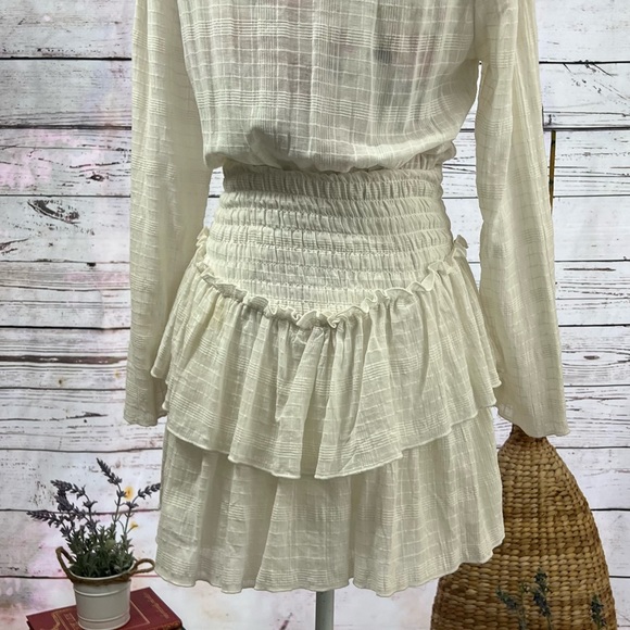 ASOS Design High Neck Shirred Waist Mini Dress NWT - Picture 3 of 8